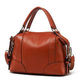 Women Boston Handbags Ladies Luxury Totes Genuine Leather Shoulder Crossbody Bags For Female Pillow