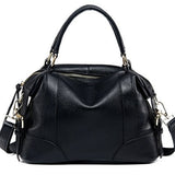 Women Boston Handbags Ladies Luxury Totes Genuine Leather Shoulder Crossbody Bags For Female Pillow