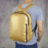 Men Crazy Horse Cowhide Backpack Daypack High Quality Knapsack Large Capacity Genuine Leather
