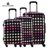 Davidjones Wheel Travel Suitcase Trolley Bag Spinner Large Women Rolling Luggage Bag Girl Vintage