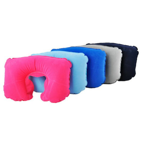 New Colorful Inflatable Travel Pillow Air Cushion Neck Rest U-Shaped Rest Compact Plane Flight