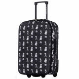 Davidjones Wheel Travel Suitcase Trolley Bag Fixed Women Large Luggage Bag Girl Vintage Rolling