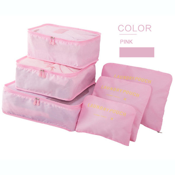 6 Pc Portable Travel Luggage Packing Cubes