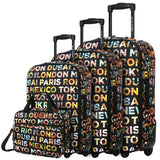 Davidjones Wheel Travel Suitcase Trolley Bag Fixed Women Large Luggage Bag Girl Vintage Rolling