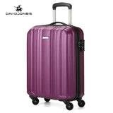 Davidjones Wheel Travel Suitcase Carry On Trolley Bag Spinner Cabin Large Luggage Bag Girl