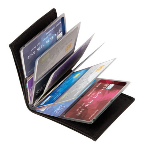 Amazing Slim Rfid Wallets Card Holder Black Leather Wonder Wallet
