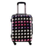Davidjones Wheel Travel Suitcase Carry On Trolley Bag Spinner Cabin Large Luggage Bag Girl