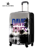 Davidjones Wheel Travel Suitcase Trolley Bag Spinner Large Women Rolling Luggage Bag Girl Vintage