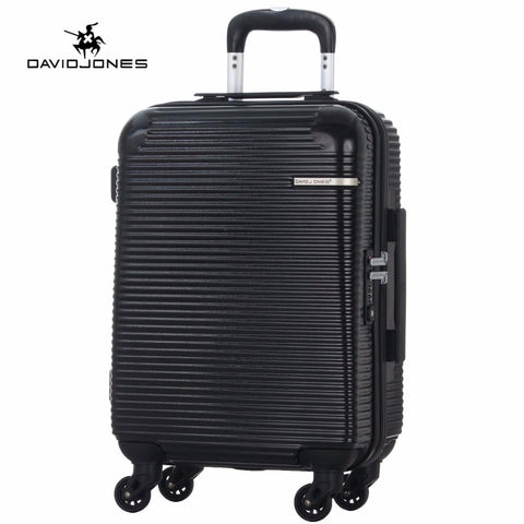 Davidjones Wheel Travel Suitcase Trolley Bag Spinner Large Women Rolling Luggage Bag Girl Vintage