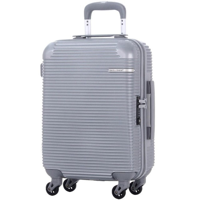 Davidjones Wheel Travel Suitcase Carry On Trolley Bag Spinner Cabin Large Luggage Bag Girl