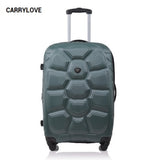 Carrylove Classic Grid Luggage Series 25 Inch Turtle Shell Abs Rolling Luggage Spinner Brand Travel