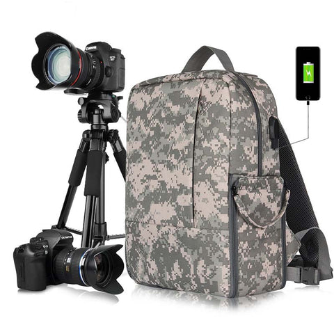 Photo Multi-Functional Photography Waterproof Dslr Camera Shoulders Soft Padded Backpack With