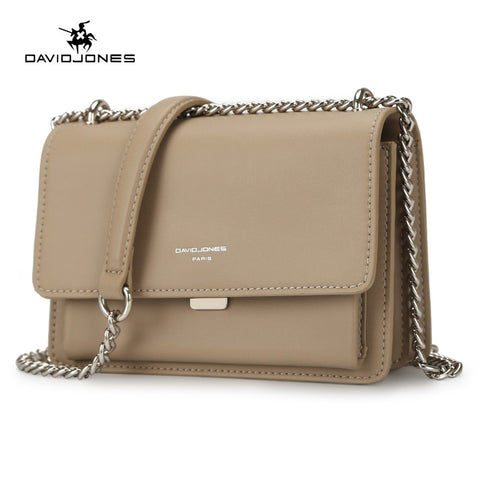Davidjones Women Handbag Faux Leather Female Crossbody Bags Small Lady Chain Shoulder Bag Girl