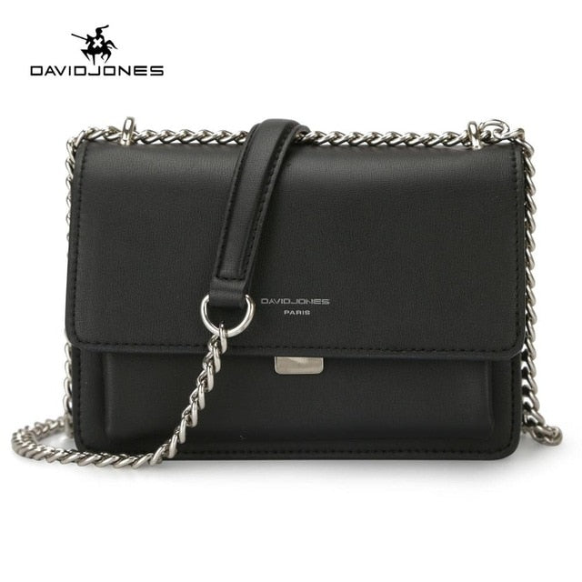 Davidjones Paris women handbag pu leather female crossbody bag