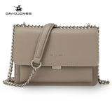 Davidjones Women Handbag Faux Leather Female Crossbody Bags Small Lady Chain Shoulder Bag Girl