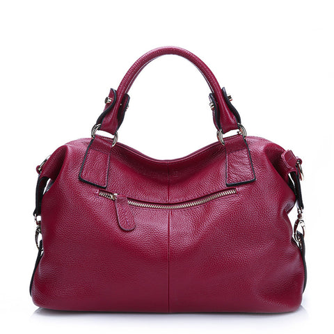 Women'S Casual Handbag Large Crossbody Bag Exquisite Full-Grain Leather Shoulder Bag