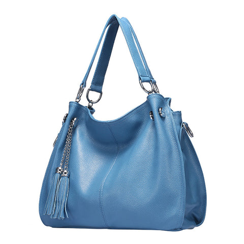 Women'S Casual Handbag Large Crossbody Bag Exquisite Split Leather Shoulder Bag