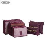Uniwalker Waterproof Storage Bag 6 Pcs/Set Oxford Cloth Travel Mesh Bag In Luggage Organizer
