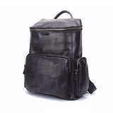 Contact'S Genuine Leather Men Backpack For Laptop 13.3 Inch Casual Daypack Men'S Bag Small