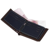 Men Leather Card Cash Receipt Holder Organizer Bifold Wallet Purse Bu