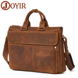 Joyir Brand Men Briefcases Vintage Male Handbag Business Men Laptop Genuine Leather Men Crossbody