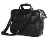 Promotion Guaranteed 100% Cowhide Leather Men Briefcase Messenger Bags Men'S Travel Bags 15.6"