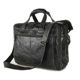 Promotion Guaranteed 100% Cowhide Leather Men Briefcase Messenger Bags Men'S Travel Bags 15.6"