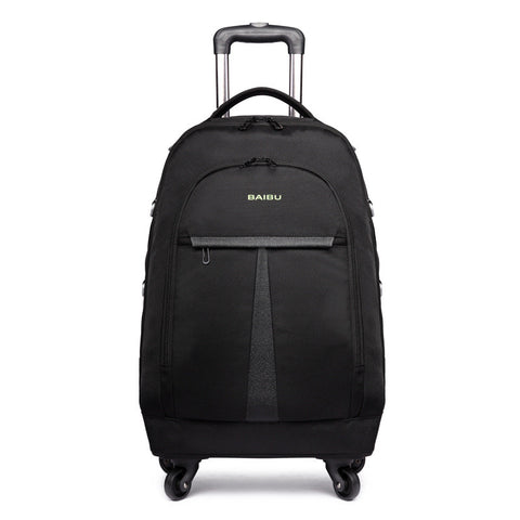 Large Capacity Trolley Backpack Waterproof Travel Backpack Multifunctional Wheeled Rolling