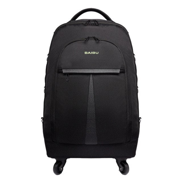 Large Capacity Trolley Backpack Waterproof Travel Backpack Multifunctional Wheeled Rolling