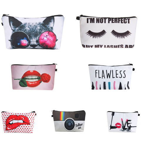 3D Digital Printing Cosmetic Bag Multi-Function Storage Bag Clutch Bag