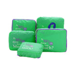 Five Pieces Set Luggage Suitcase Storage Bags Packing Travel Cubes
