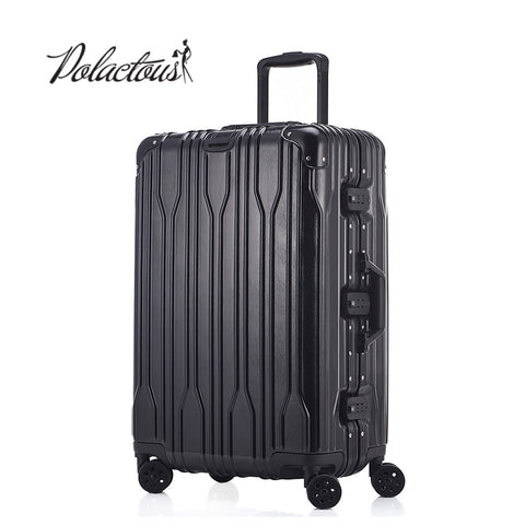 20 "24" 26 "28" Aluminum Frame And Rods And Pc Tsa Scratches Travel Trolley Case Rolling Luggage