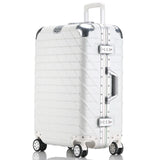 20 "24" 26 "29" Inch Aluminum Frame + Pc + Abs Hardside Luggage, Vintage Rolling Suitcase,