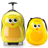 Hot 2Pcs/Set Child Anime School Bag Boy Luggage Animal 17 Inch Cartoon Rolling Suitcase Kids Travel