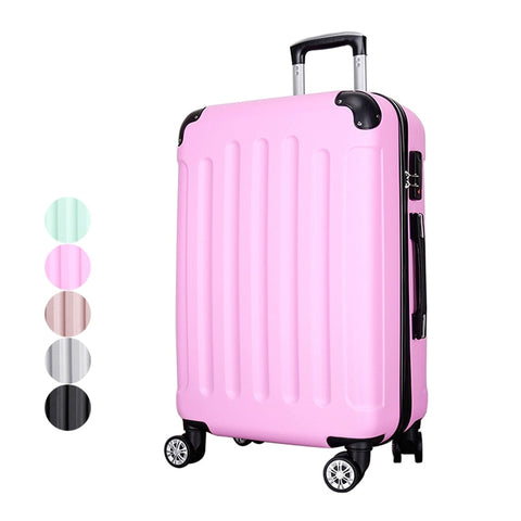 Traveling Luggage Bags With Spinner Wheels Trolley Bag Abs Plastic Rolling Luggage Suitcases For
