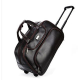 Men Pu Travel Trolley Bags On Wheels Boarding Luggage Bags For Men Rolling Bag With Wheels Travel