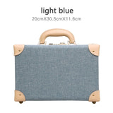 Uniwalker 12 Inch Pu Leather Small Suitcase Floral Decorative Box With Straps For Women