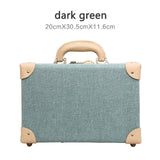 Uniwalker 12 Inch Pu Leather Small Suitcase Floral Decorative Box With Straps For Women