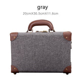 Uniwalker 12 Inch Pu Leather Small Suitcase Floral Decorative Box With Straps For Women