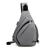 Usb Charge Men Women Messenger Bag Anti-Theft Chest Pack Bag Sling Shoulder Satchel Crossbody