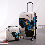Rolling Luggage Set With Handbag,Women Travel Suitcase Bag With Cosmetic Bag,20"24"Inch Wheel