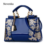 Nevenka Luxury Evening Bags Women Leather Handbag Embroidery Shoulder Bags Female Purses And