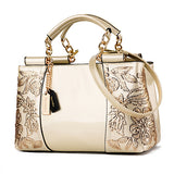 Nevenka Luxury Evening Bags Women Leather Handbag Embroidery Shoulder Bags Female Purses And