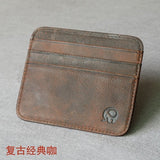 Men Wallet Business Card Holder Bank Cardholder Leather Cow Pickup Package Bus Card Holder Slim