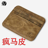 Men Wallet Business Card Holder Bank Cardholder Leather Cow Pickup Package Bus Card Holder Slim
