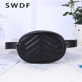 Belt Bag Waist Bag Round Fanny Pack Women Luxury Brand Leather Handbag Red Black Beige 2018