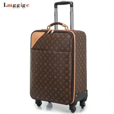 Women Luggage Travel Suitcase Bag With Wheels ,Men Pvc Commercial Box With Rolling