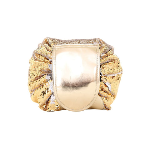 Toiletry Wash Cosmetic Bag Makeup Storage Case Organizer Drawstring Shrink Foldable Women Fashion