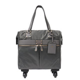 Monfere Carry-Ons Travel Bag Unisex Spinner Wheels Microfiber Vegan Leather Luggage Overnight