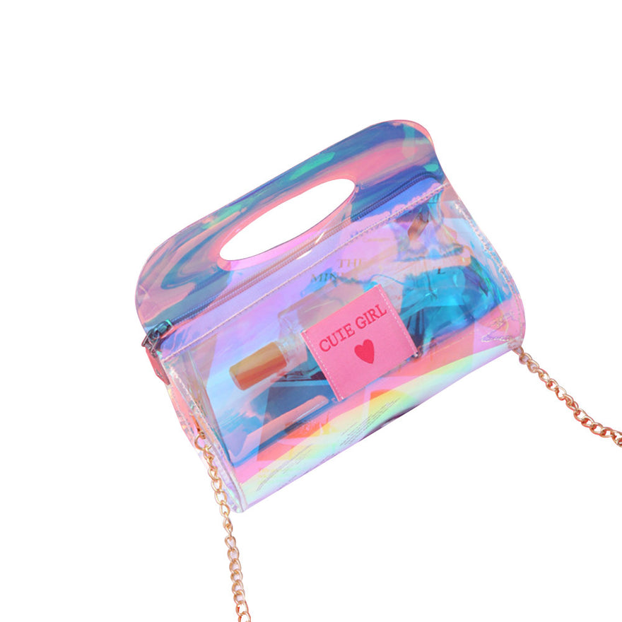 Hologram Clutch Purse Wallet Handbag Crossbody Bag Holographic Leather Evening Clutch Bag For Women